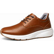 Oxford Style Lace-Up Casual Sneakers in Brown
