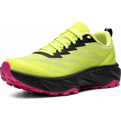 Reinforced Toe Mesh Trail Shoes in Lemon Green