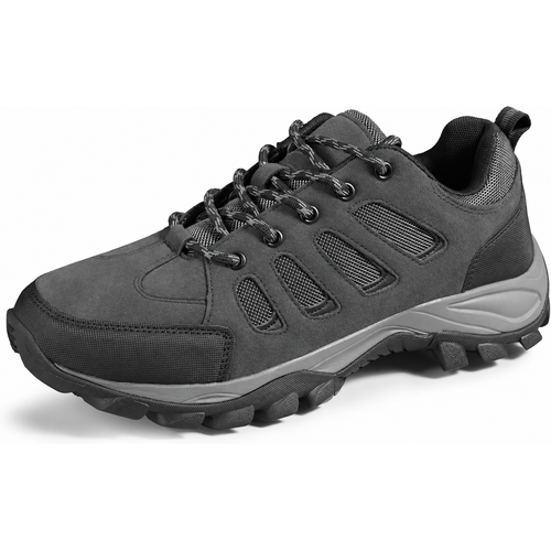 Suede Panel Lace-Up Hiking Shoes
