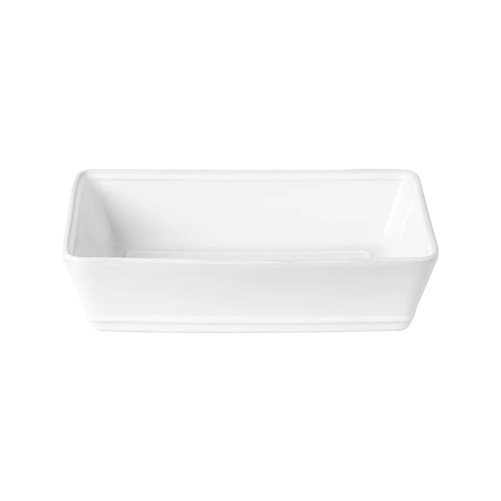 Costa Nova 10" x 7.25" Friso White Rectangular Stoneware Baking Dish - FIR251-WHI