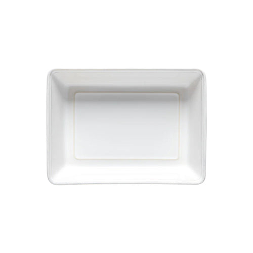 Costa Nova 10" x 7.25" Friso White Rectangular Stoneware Baking Dish - FIR251-WHI