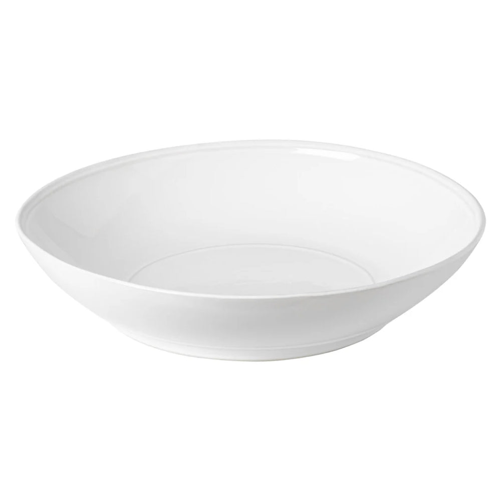 Costa Nova 13.25" Friso White Round Stoneware Serving Bowl - FIS341-WHI