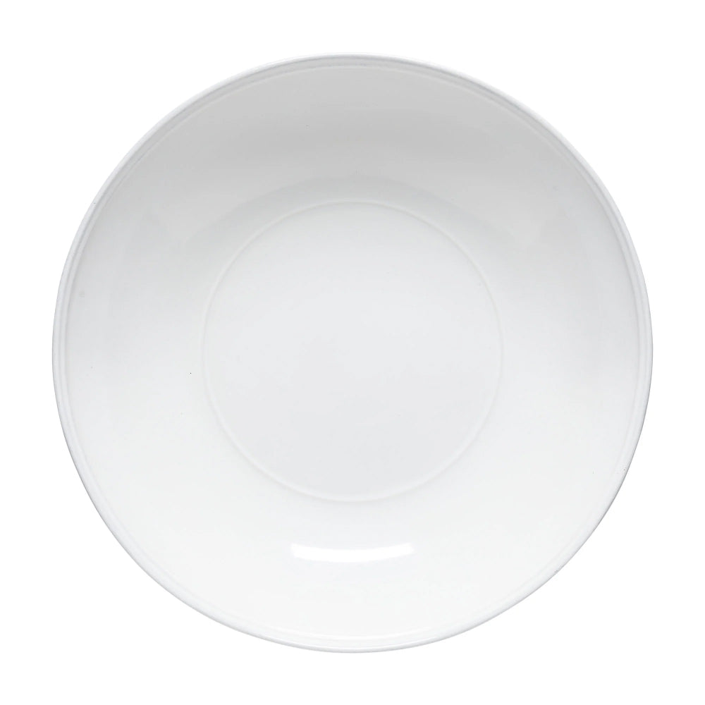 Costa Nova 13.25" Friso White Round Stoneware Serving Bowl - FIS341-WHI
