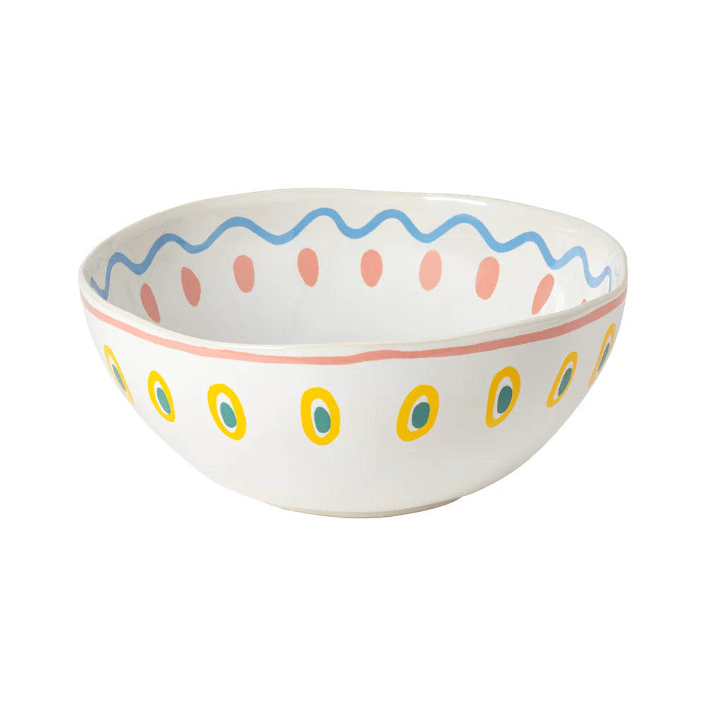 Costa Nova 10.8" Summer Bliss Octopus Stoneware Salad Bowl - LNS281-OCT