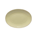 Costa Nova 13.5" x 9.75" Pearl Lily Green Oval Stoneware Serving Plate - PEA331-LLY