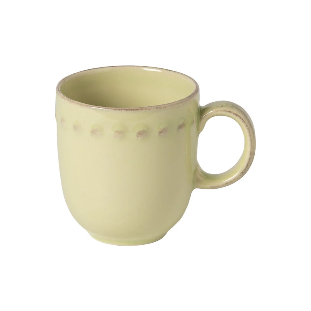 Costa Nova 12.5 Oz. Pearl Lily Green Stoneware Mug - PEC131-LLY